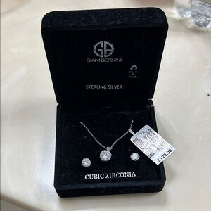 Giani Bernini Sterling Silver Necklace with Cubic Zirconia